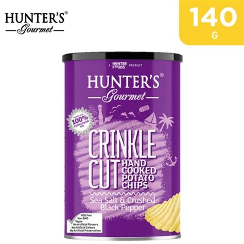 Buy Hunter S Gourmet Crinkle Cut Sea Salt Crushed Black Pepper G