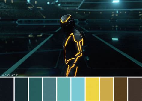 ㅡ Tron Legacy 2010 Cinema Colours Color Palette Color Pallets