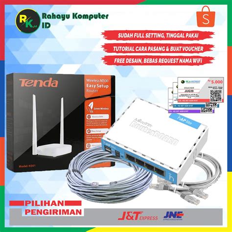 Jual Paket Lengkap Alat Usaha Wifi Hotspot Billing Voucher Siap Pakai