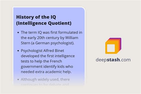 History Of The Iq Intelligence Quotient Deepstash