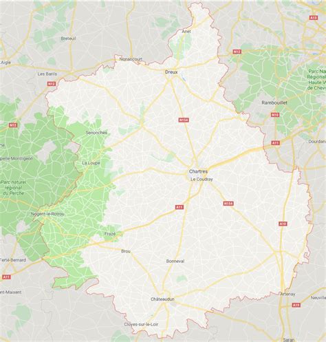 Carte de l Eure et Loir Eure et Loir carte département 28 ville