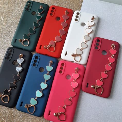 Moto E Power Capinha Capa Case De Silicone Aveludada Corrente Para