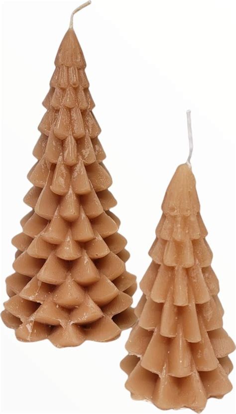 Rustik Lys Set Kerstboom Kaarsen Fudge 20 En 12 Cm Hoog Bol