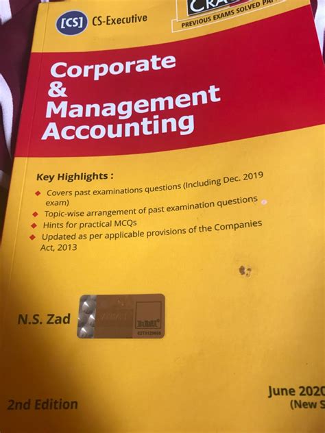 Buy Taxmann S Cracker Corporate Management Accounting Module Paper