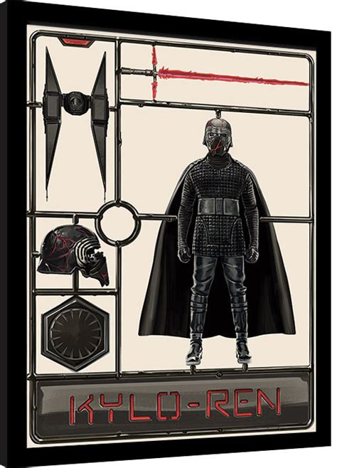 Star Wars El Ascenso De Skywalker Kylo Ren Model Poster Enmarcado