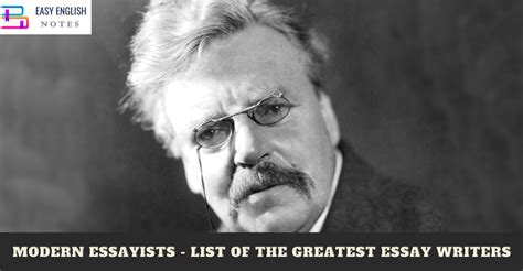 Modern Essayists – List of the Greatest Essay Writers