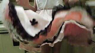 Sissy Ray In Satin Bronze Coloured Maids Dress Gay Porn 7e XHamster