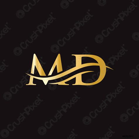 Md Linked Logo For Business And Company Identity Creative Letter Stock Vector 4362931 Crushpixel