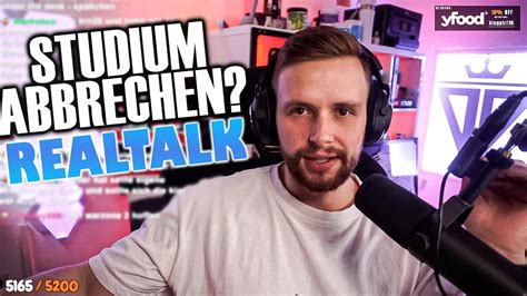 Brech Ich Mein Studium Ab Realtalk Ber Fulltime Streams Und Meine