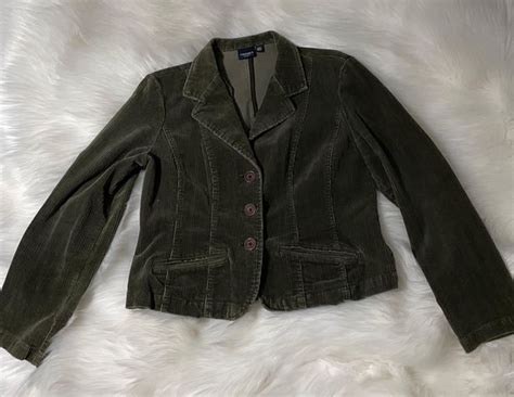 Sonoma Olive Green Corduroy Jacket Size M Petite From Lindsey