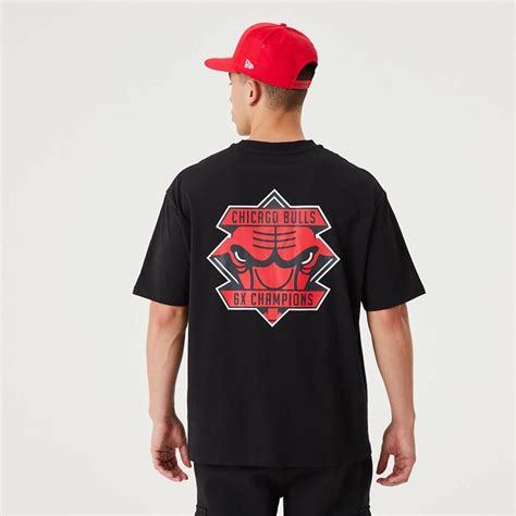 New Era New Era Chicago Bulls Nba Drip Logo Bulls T Shirt Black Nba