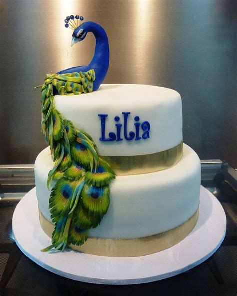 Best Images About Paun Peacock Cakes On Pinterest Blue And Blue