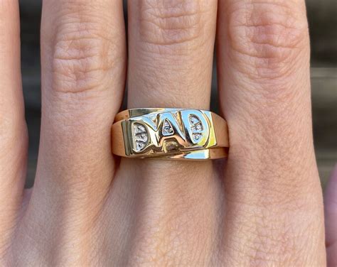 Vintage Solid 10k Yellow Gold Dad Ring Band Size 1175 Fine Estate