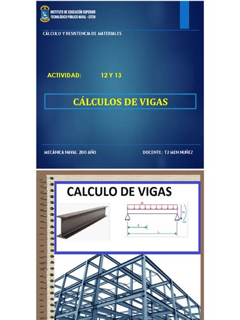 Act12 13 Cálculos Vigas | PDF | Viga (Estructura) | Ingeniería mecánica
