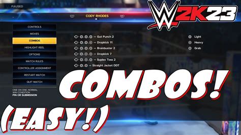 Wwe K Combos Guide How To Do Light Heavy And Grapple