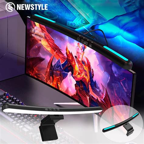 Barra De Luz Do Monitor Led Luzes Penduradas Rgb Tela Curvada Leitura