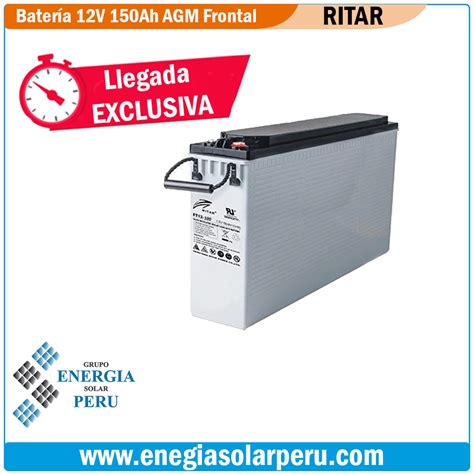 BATERIA RITAR 12V 150Ah FT Paneles Solares Perú