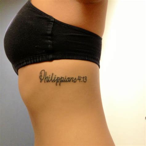 Philippians Bible Verse Tattoo On Ribs