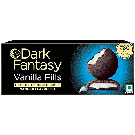 Sunfeast Dark Fantasy Vanilla Fills Crunchy Choco Cookies With Vanilla