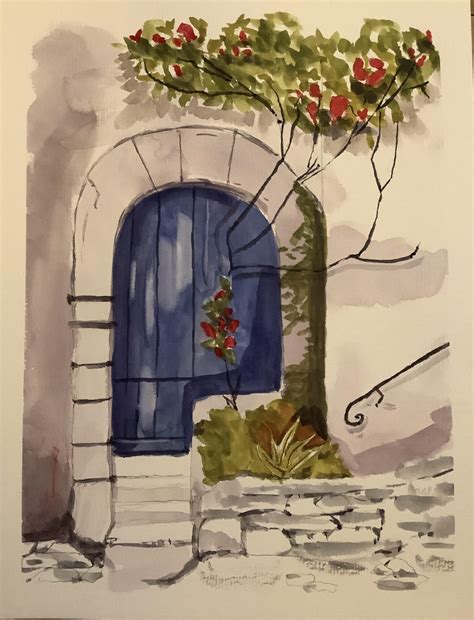 Paul Clark tutorial- the Blue Door : r/Watercolor