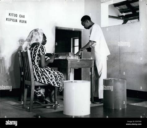 Sep 09 1965 President Nyerere Casts His Vote Photo Shows