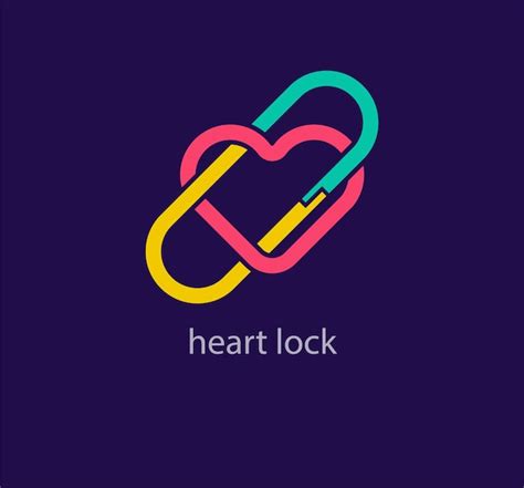 Premium Vector Heart And Lock Combination Logo Unique Color