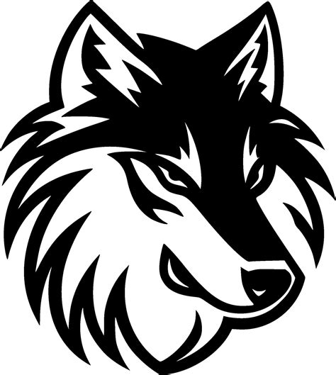 Wolf Minimalist And Simple Silhouette Vector Illustration