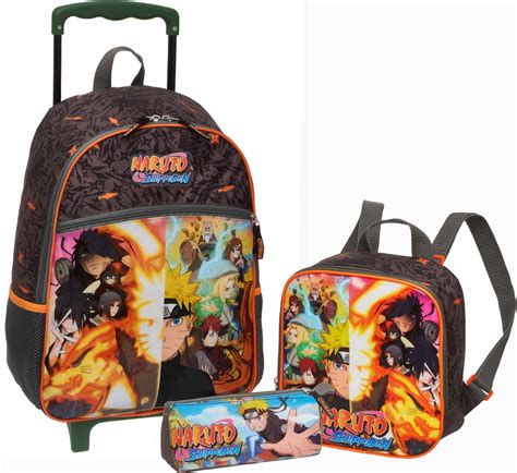 Ditudotem Kit Mochila Infantil Rodinhas Naruto Shippuden Tam G Menino