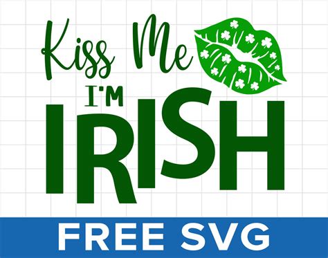 Kiss Me I M Irish St Patrick S Day Svg Silhouette Cut File FreeSvgCut Org