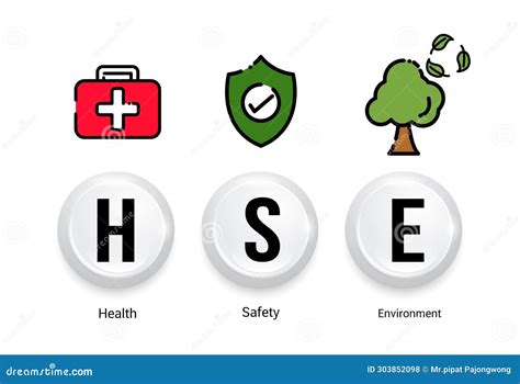 Hse Concept Health Safety Environment Acronym Vector Icon Design