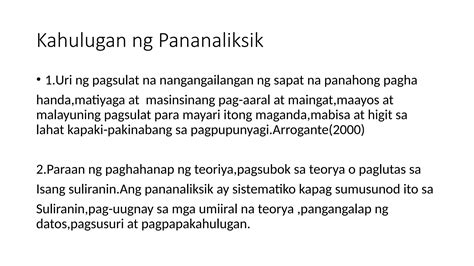 Pananaliksik Sa Pilipino Akademikong Sulitin Pptx