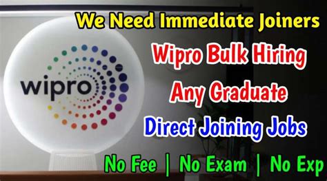 Latest Wipro Recruitment 2024 Walk In Drive Jobs For Freshers