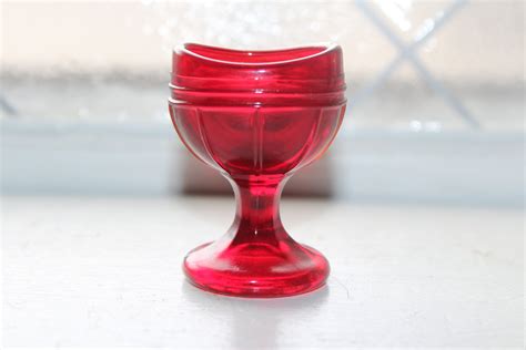 Antique Glass Eye Cup Eye Wash Ruby Red