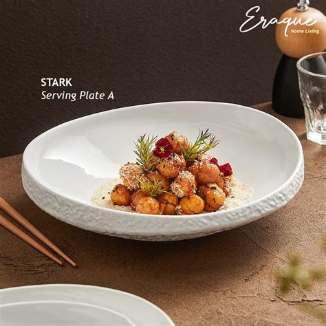 Jual Stark Serving Plate A Piring Saji Putih Oval Keramik Restoran