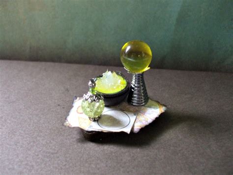 Gothic Witch Messy Spell Tray Dollhouse Miniature Halloween Ooak Glows