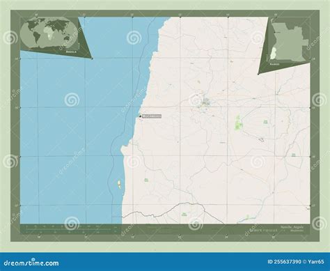 Namibe Angola Osm Labelled Points Of Cities Stock Illustration