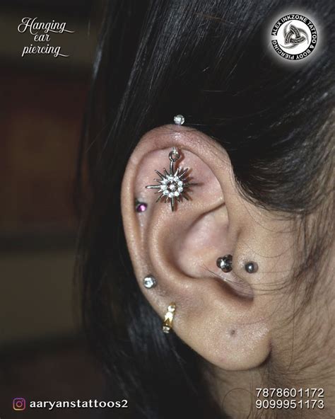 Hanging Helix Piercing Earings Piercings Helix Jewelry Cool Piercings