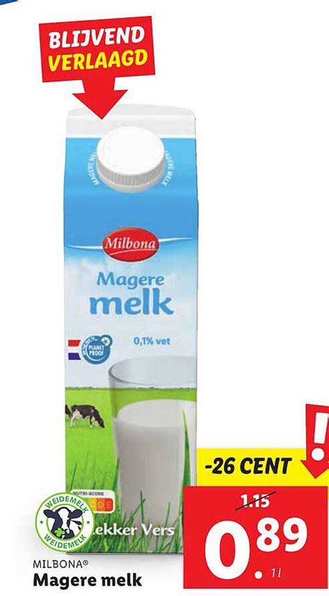 Milbona Magere Melk Aanbieding Bij Lidl 1Folders Nl