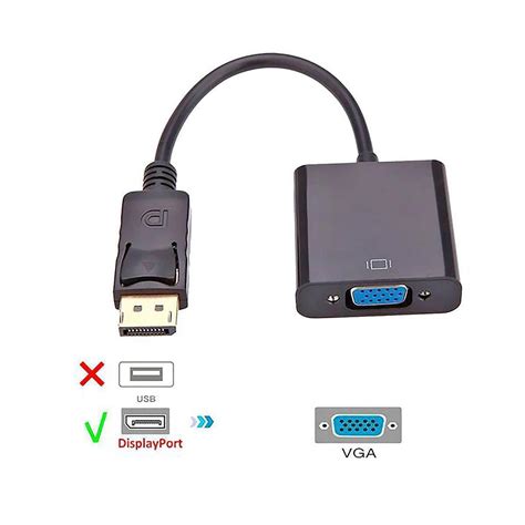 Cabo Adaptador Conversor Displayport Para VGA Para Notebok PC Monitor