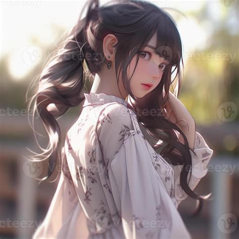 A Beautiful Anime Girl Image 22592404 Stock Photo At Vecteezy