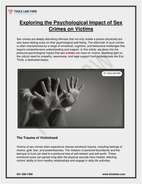 Ppt Exploring The Psychological Impact Of Sex Crimes On Victims