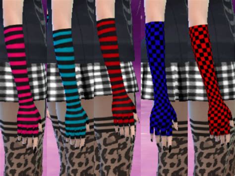 The Sims Resource Basic Emo Fingerless Gloves