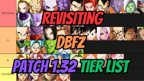 TIME TO REVISIT DBFZ PATCH 1 32 TIER LIST Dbfz YouTube