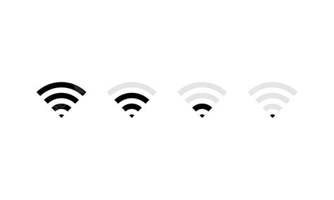 Set Of Wifi Signal Strength Icons Vector Eps 10 With Wifi Level Symbols