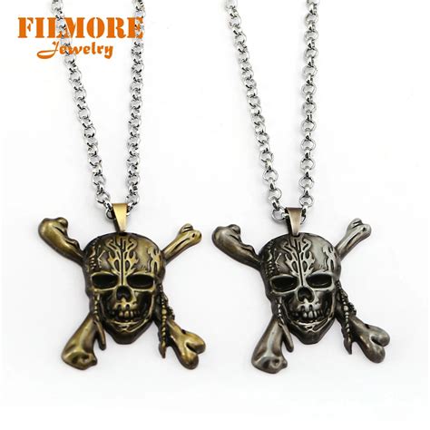 Fashion Jewelry Vintage Charm Pirates Of The Caribbean Necklace Captain