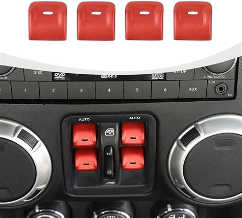 Amazon RAZPOY JK Window Switch Cover 4PCS Center Console Window