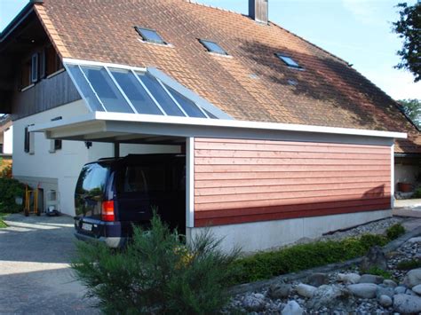 Einzel Carport mit Stülpschalung Baumberger Bau AG