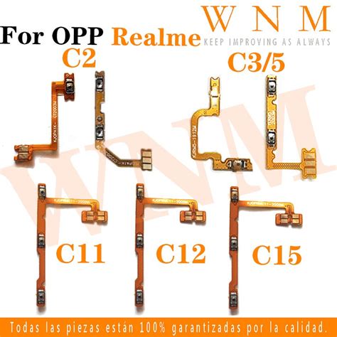 For OPPO Realme C2 C3 C5 C11 C12 C15 A1K Flex Cable Volume Power On