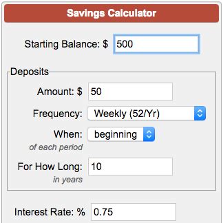 savings calculator