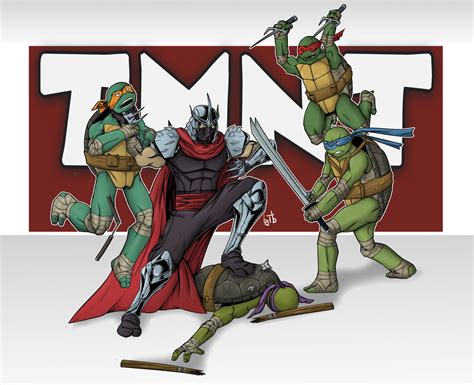 Tmnt Vs Shredder By Iblackwolf On Deviantart Tmnt Ninja Turtles